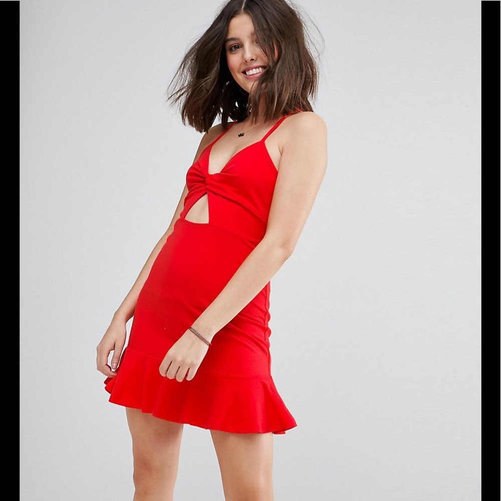 ASOS Sundress with cutout and peplum hem